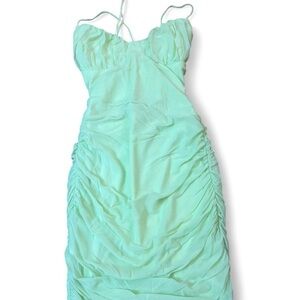 Lime green Princess Polly mini body on dress. Size 4.